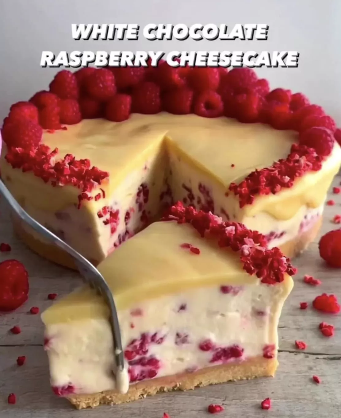 White Chocolate Raspberry Cheesecake