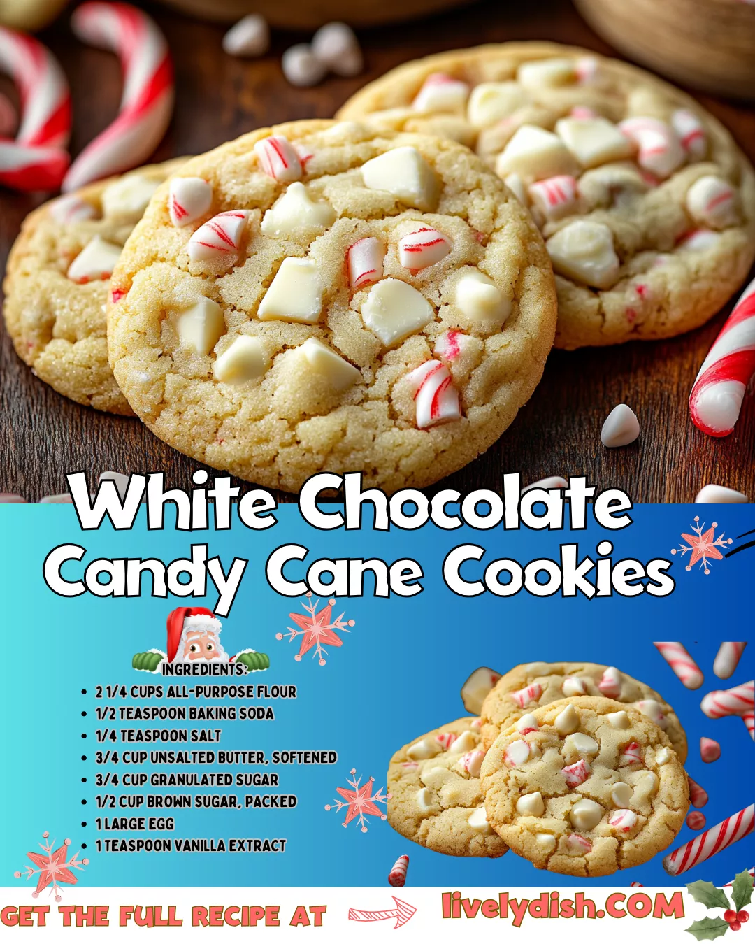 White Chocolate Candy Cane Cookies