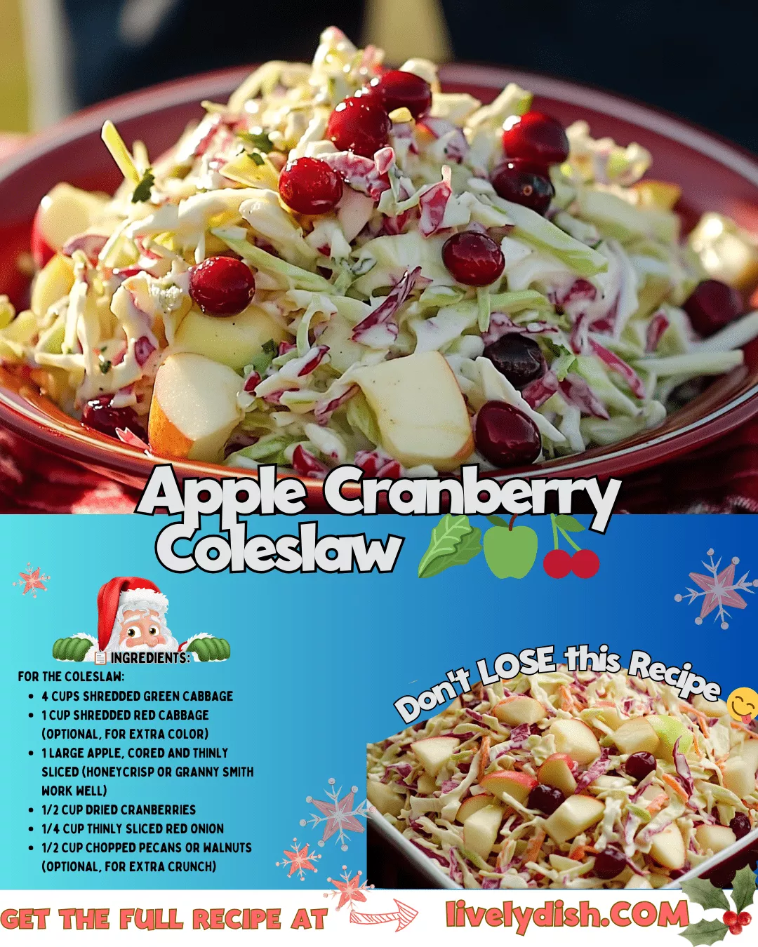 Apple Cranberry Coleslaw