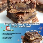 Try these Easy Turtle Bars—a gooey, crunchy dessert with a cookie crust, caramel, pecans, and chocolate. Perfect for holidays or sweet cravings. Get the recipe now!