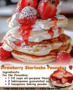 Strawberry Shortcake Pancakes, brunch recipe