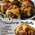 BBQ Bacon Cheeseburger Meatballs