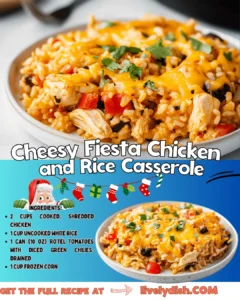 cheesy fiesta chicken and rice casserole
