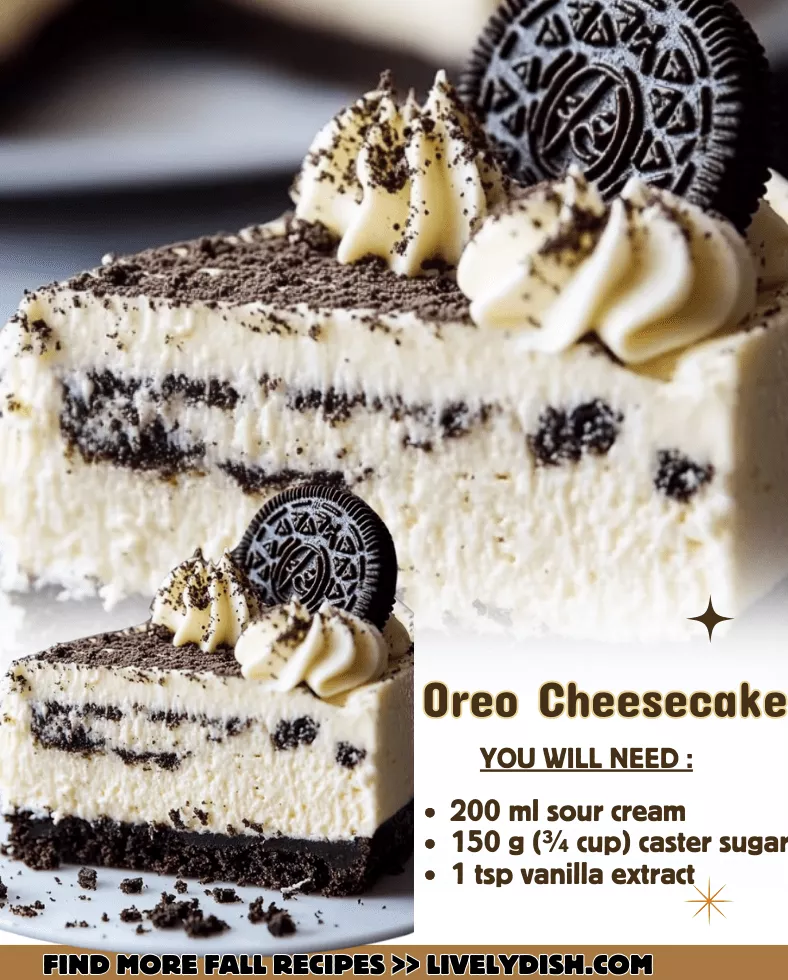 Oreo Cheesecake This rich and creamy Oreo Cheesecake features a toasted Oreo cookie crust,