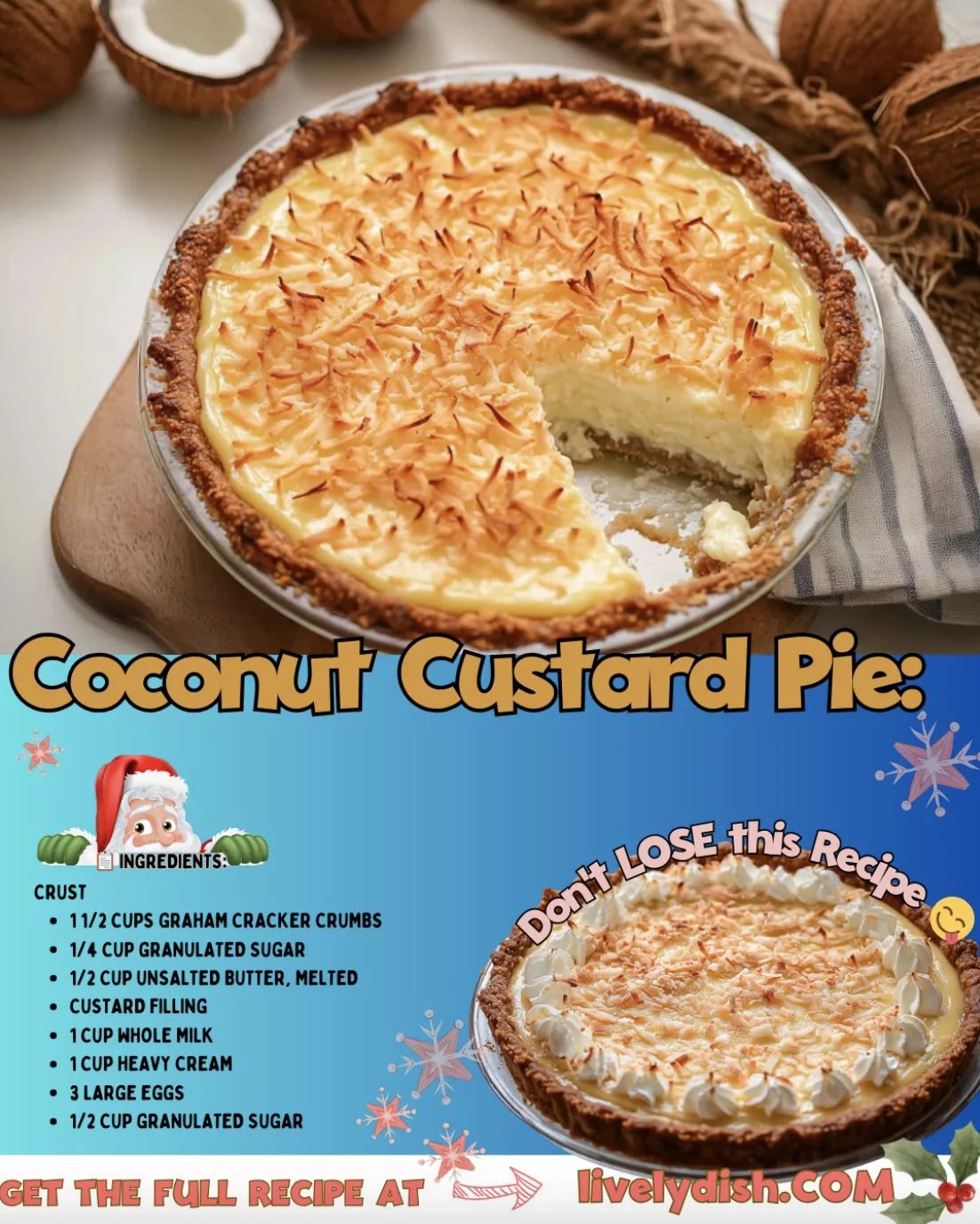 Coconut Custard Pie: A Creamy Tropical Dessert Recipe