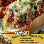 Italian Garlic Bread Sloppy Joes 🍞🍅