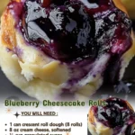 Blueberry Cheesecake Crescent Rolls