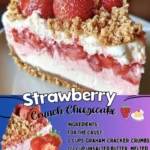 Strawberry Crunch Cheesecake is a showstopper dessert