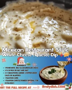 Mexican Restaurant Style White Cheese (Queso) Dip 💃🧀