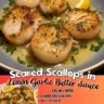 Seared Scallops in Lemon Garlic Butter Sauce 🍋🌿