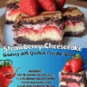Strawberry Cheesecake Brownies with Graham Cracker Bottom