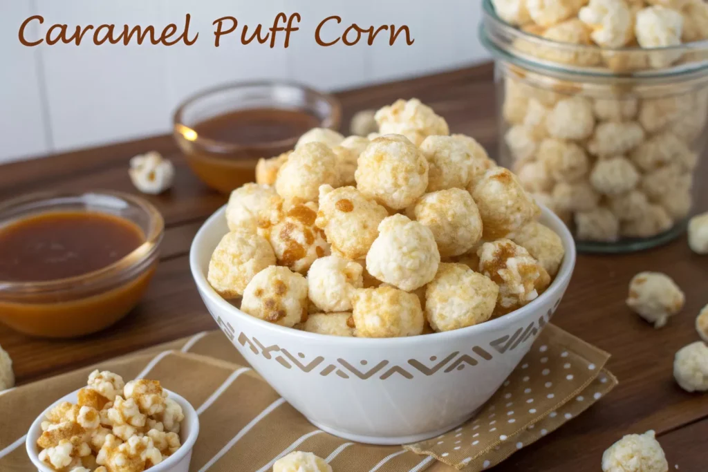 caramel puff corn recipe