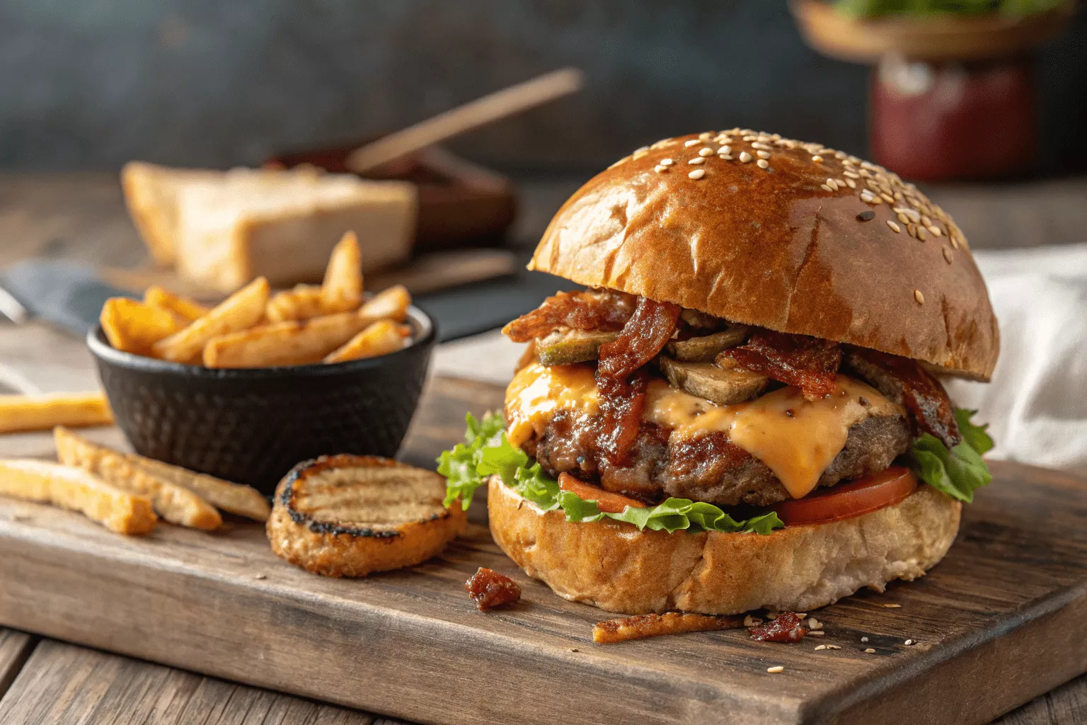 Air Fryer Cheeseburgers