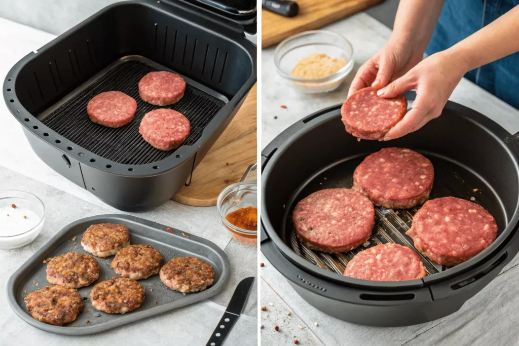 Air Fryer Cheeseburgers