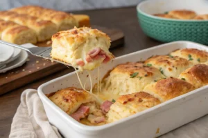 Ham and Cheese Butter Swim Biscuits