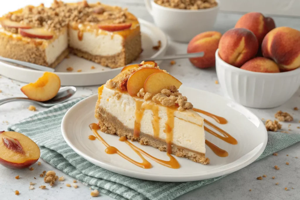 Peach Cobbler Cheesecake