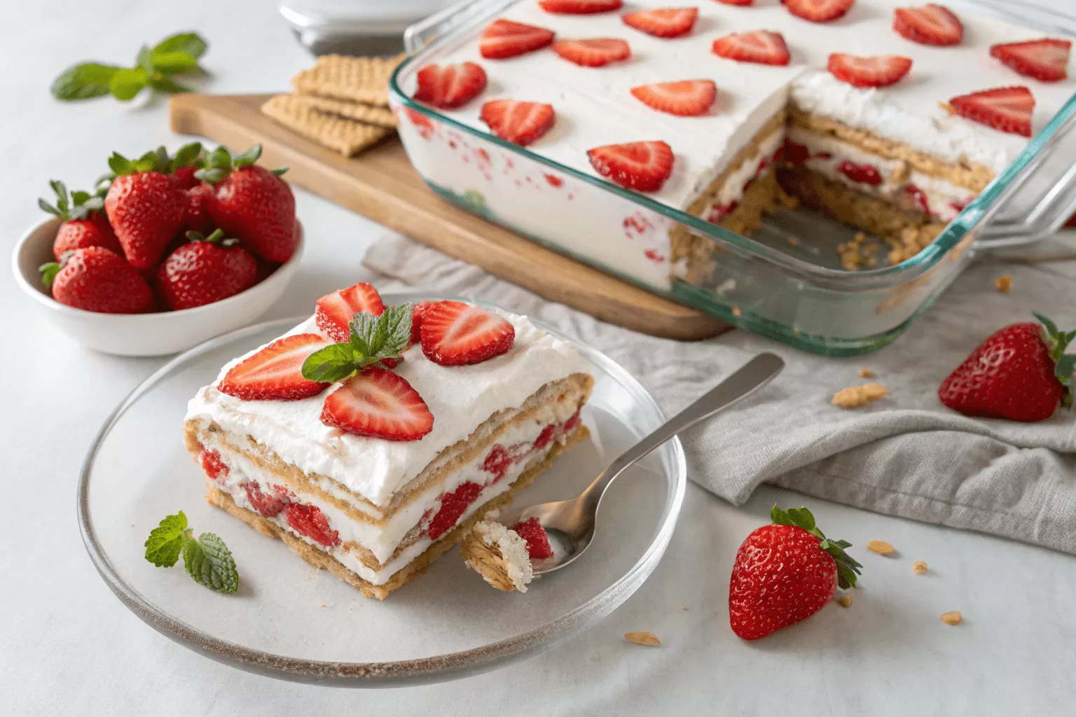 Strawberry Icebox Cake