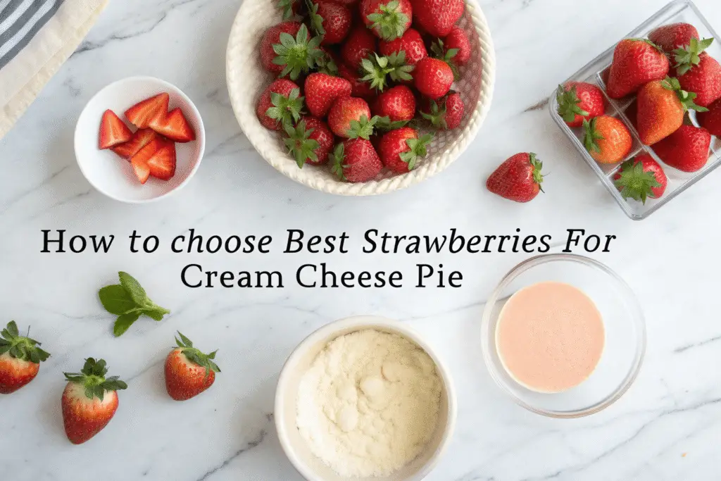 How to choose best strawberries for cream cheese pie