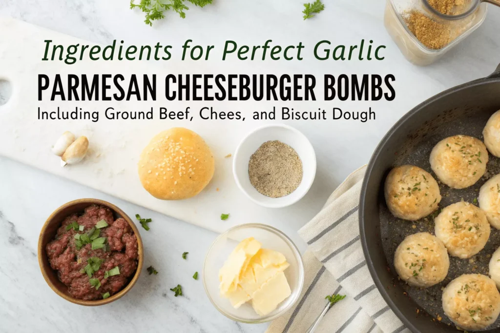 garlic parmesan cheeseburger bombs