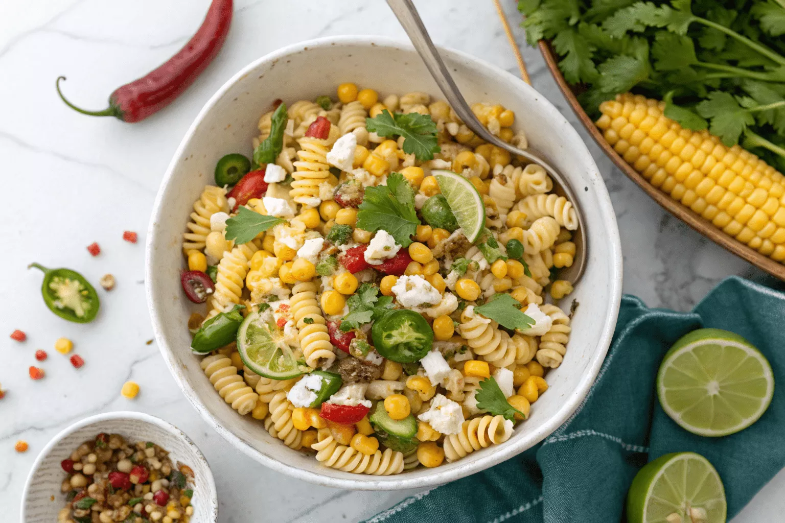 mexican street corn pasta salad