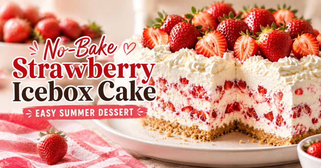 No-Bake Strawberry Icebox Cake – Easy Summer Dessert