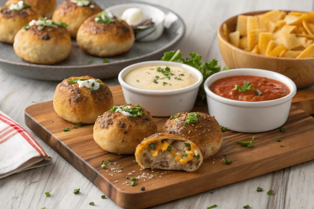 garlic parmesan cheeseburger bombs