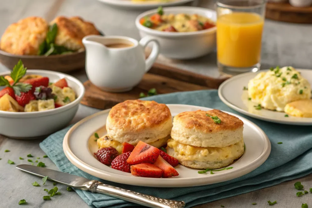 Ham and Cheese Butter Swim Biscuits