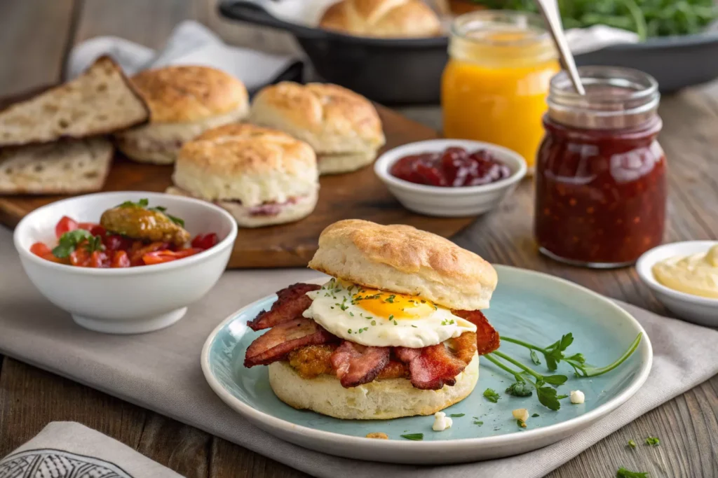 Ham and Cheese Butter Swim Biscuits