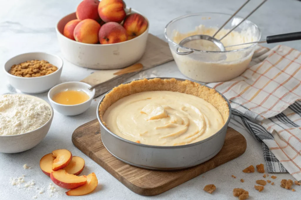 Peach Cobbler Cheesecake