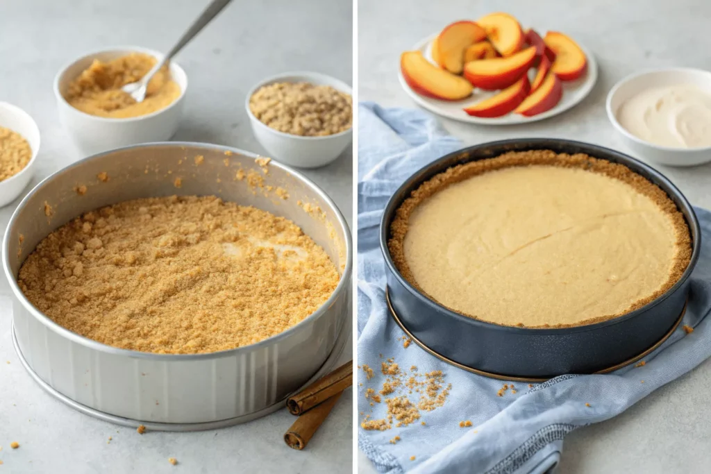 Peach Cobbler Cheesecake