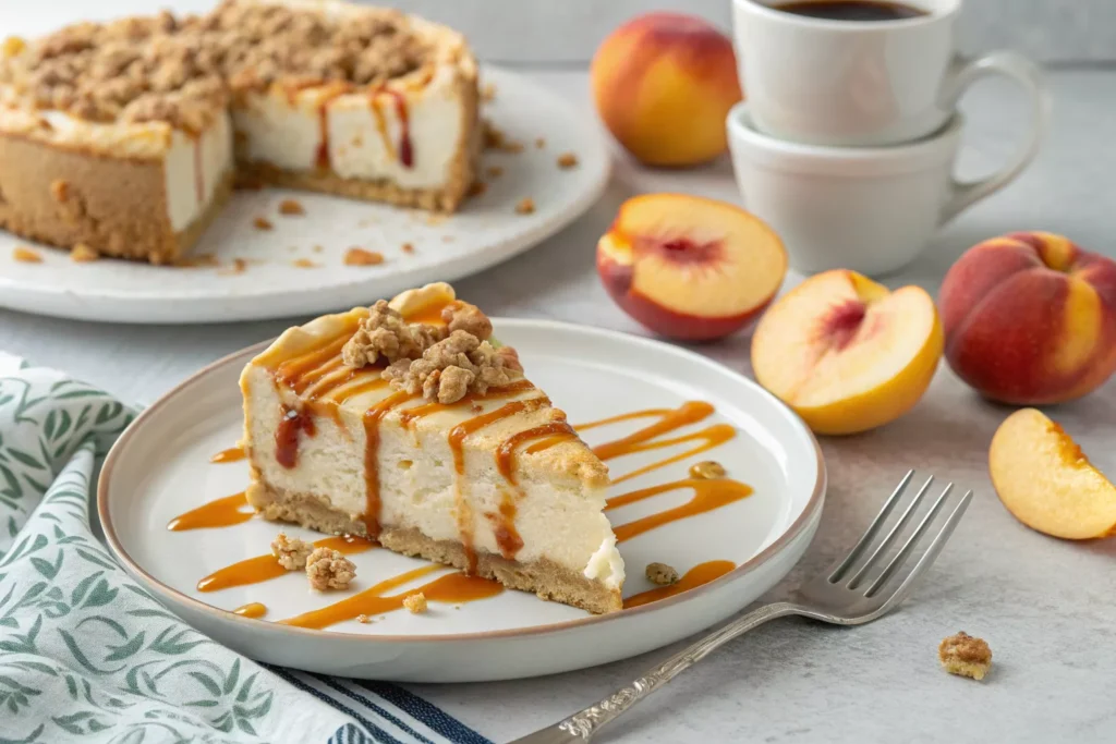 Peach Cobbler Cheesecake