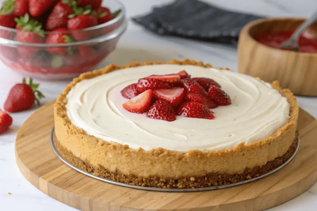 Assemble Your Strawberry Cream Cheese Pie