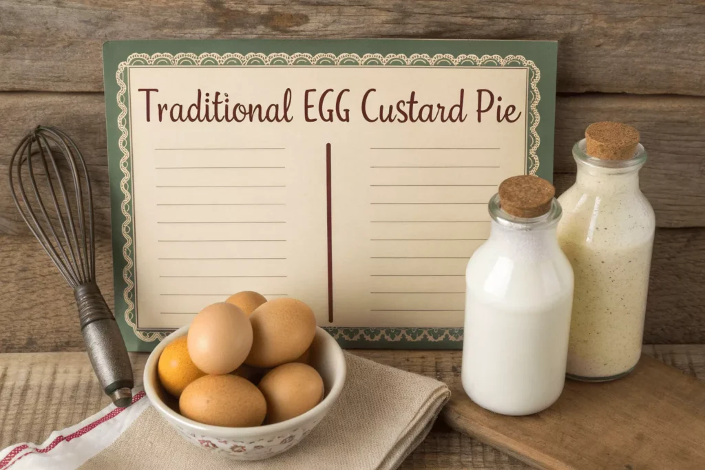 old fashioned custard pie