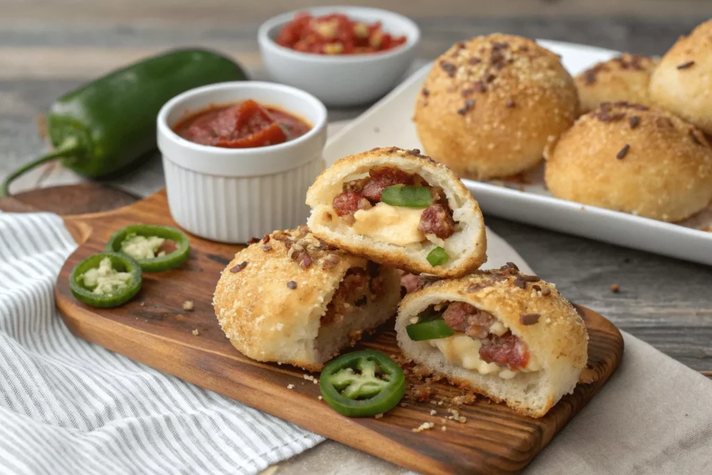 garlic parmesan cheeseburger bombs