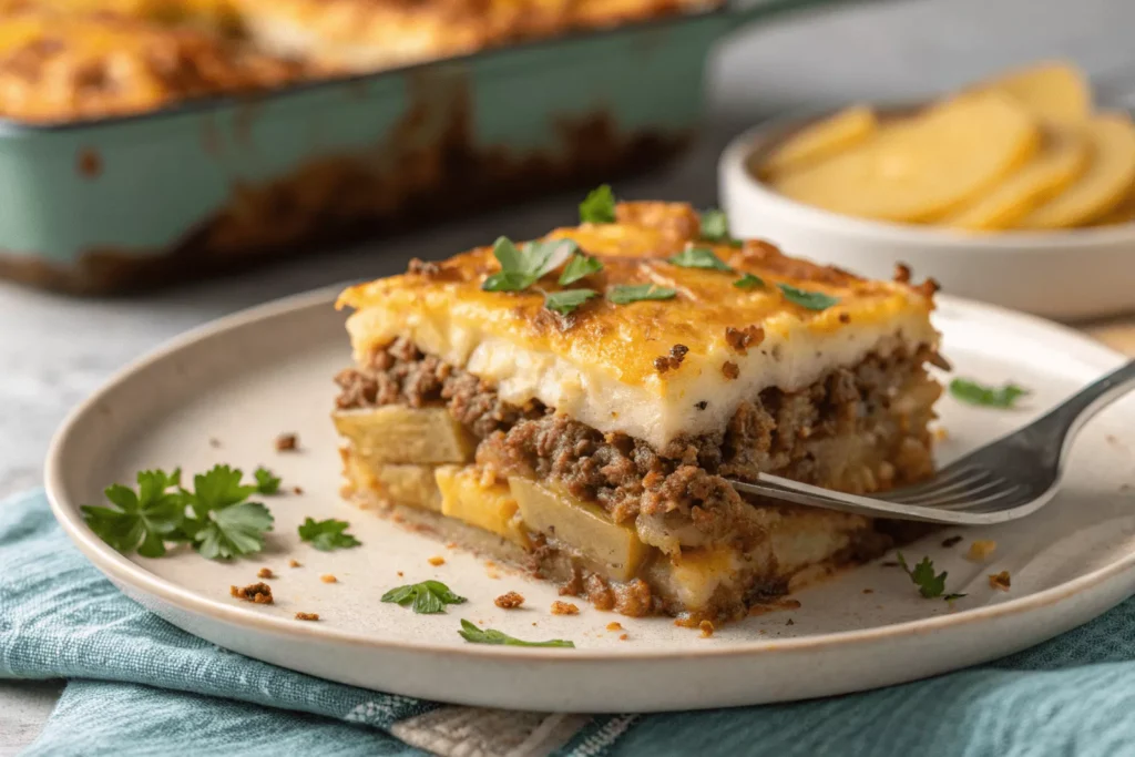 cheesy hamburger potato casserole