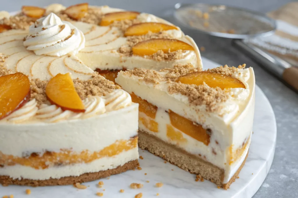 Peach Cobbler Cheesecake