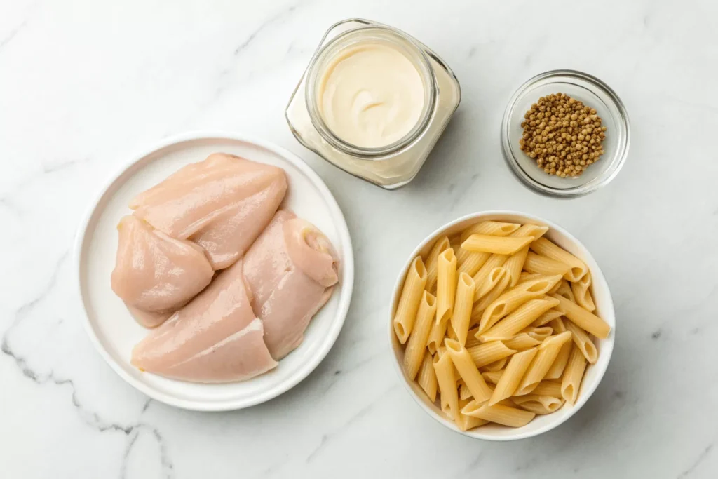 3-ingredient-chicken-alfredo-ingredients