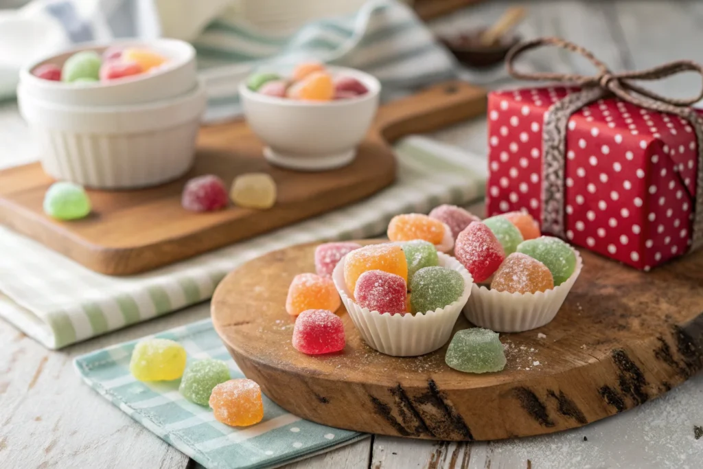 Beautiful spread of finished homemade gumdrops