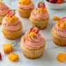 mango strawberry cupcakes