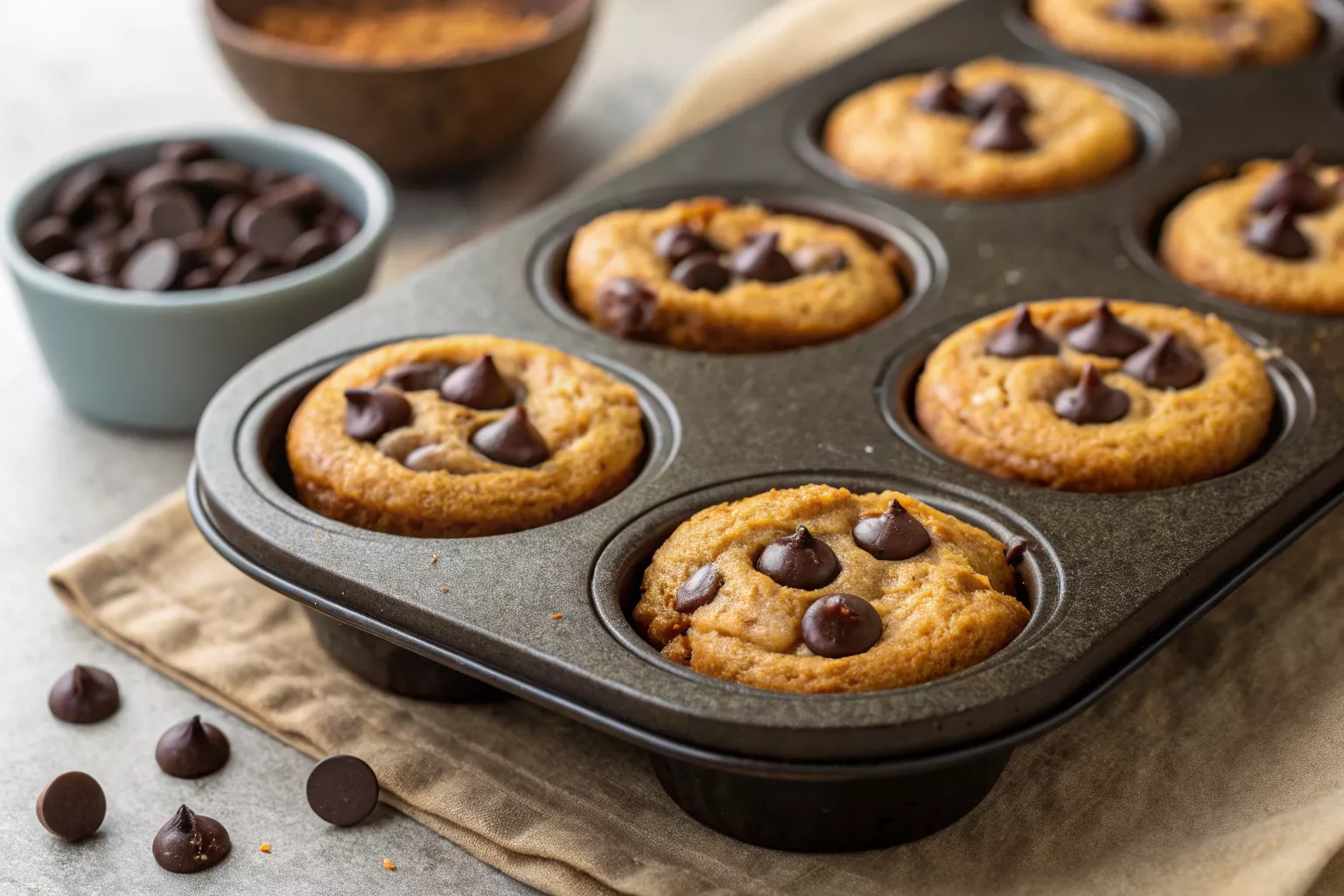 Peanut Butter Chocolate Chip Cookie Cups Recipe