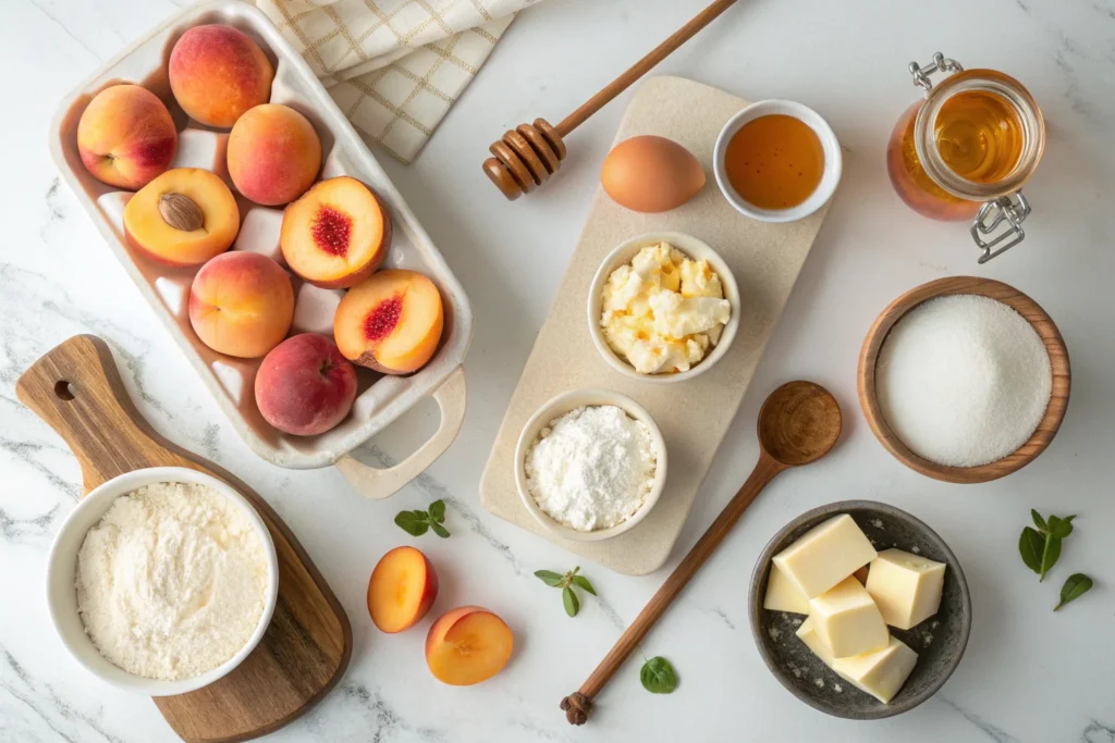 honey peach cupcake ingredients