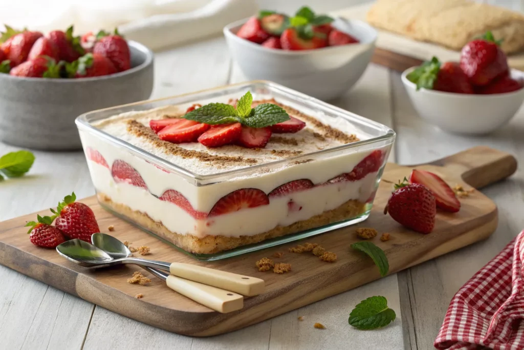 no bake strawberry dessert 