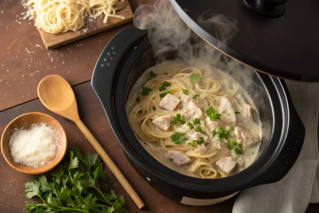 Crockpot Chicken Alfredo