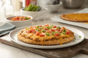 golden crispy Taco Bell Mexican Pizza