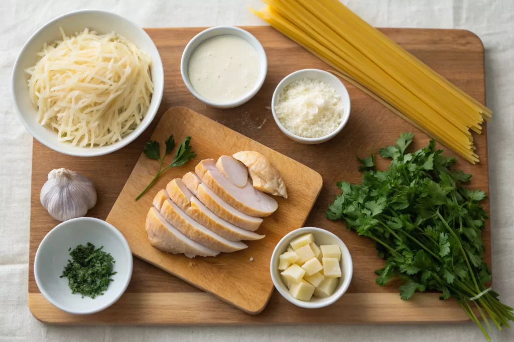 3-ingredient-chicken-alfredo-ingredients
