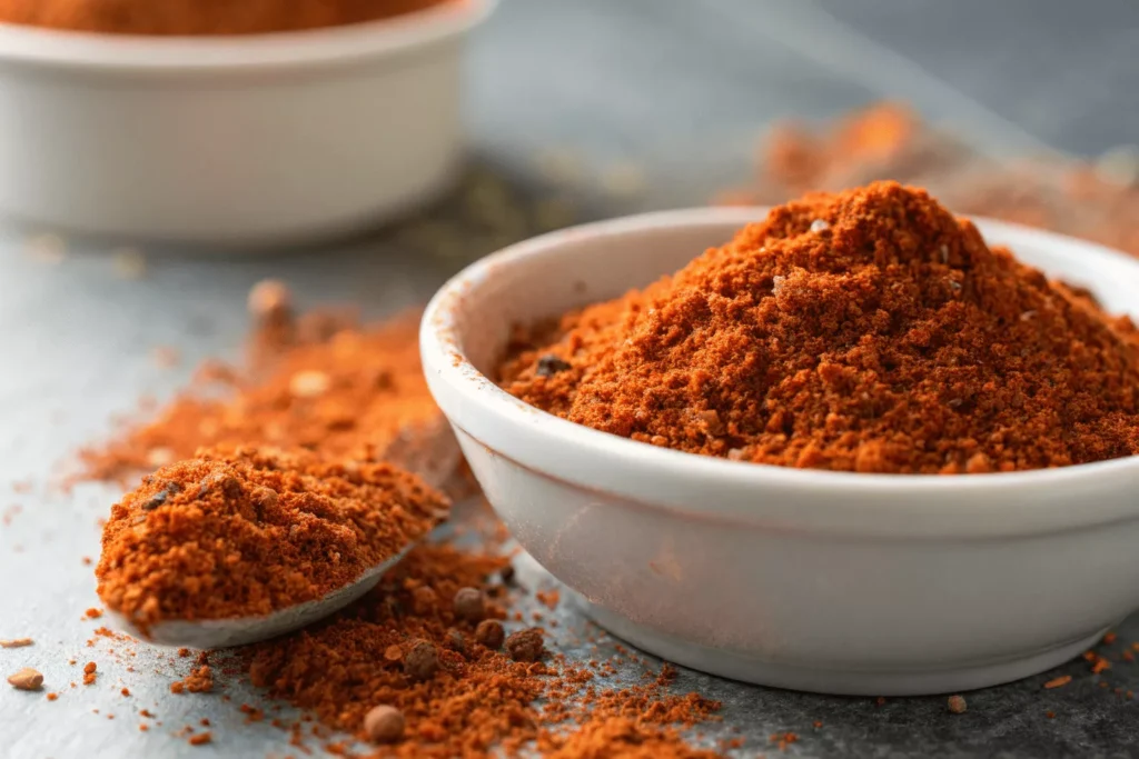 Mexican spice blend in small white bowl