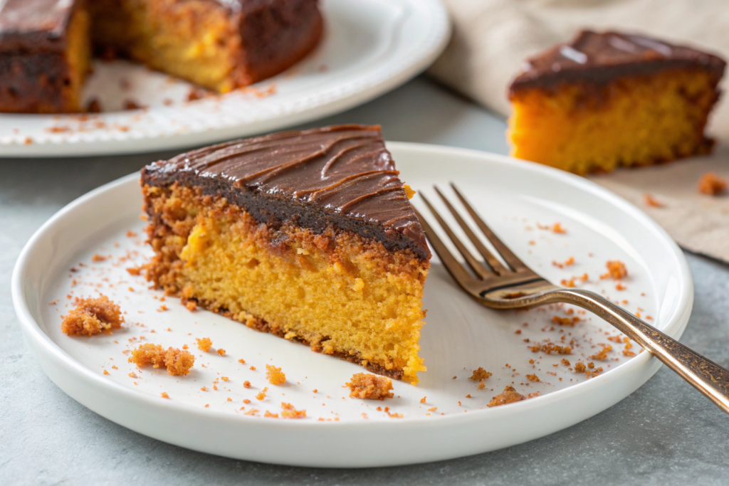 Perfect slice of Brazilian carrot cake