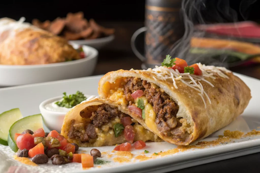 beef and cheese chimichanga