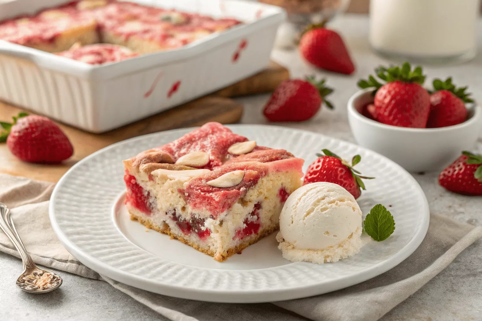 strawberry earthquake cake