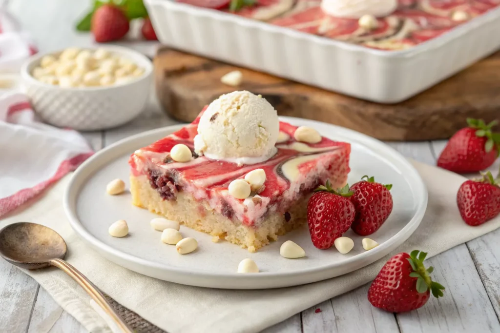 strawberry earthquake cake